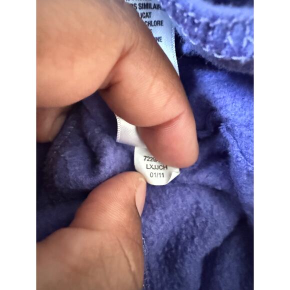 Aéropostale Y2K Purple Hoodie Sweatshirt Women’s Size Large Logo Sleeve - Picture 8 of 8